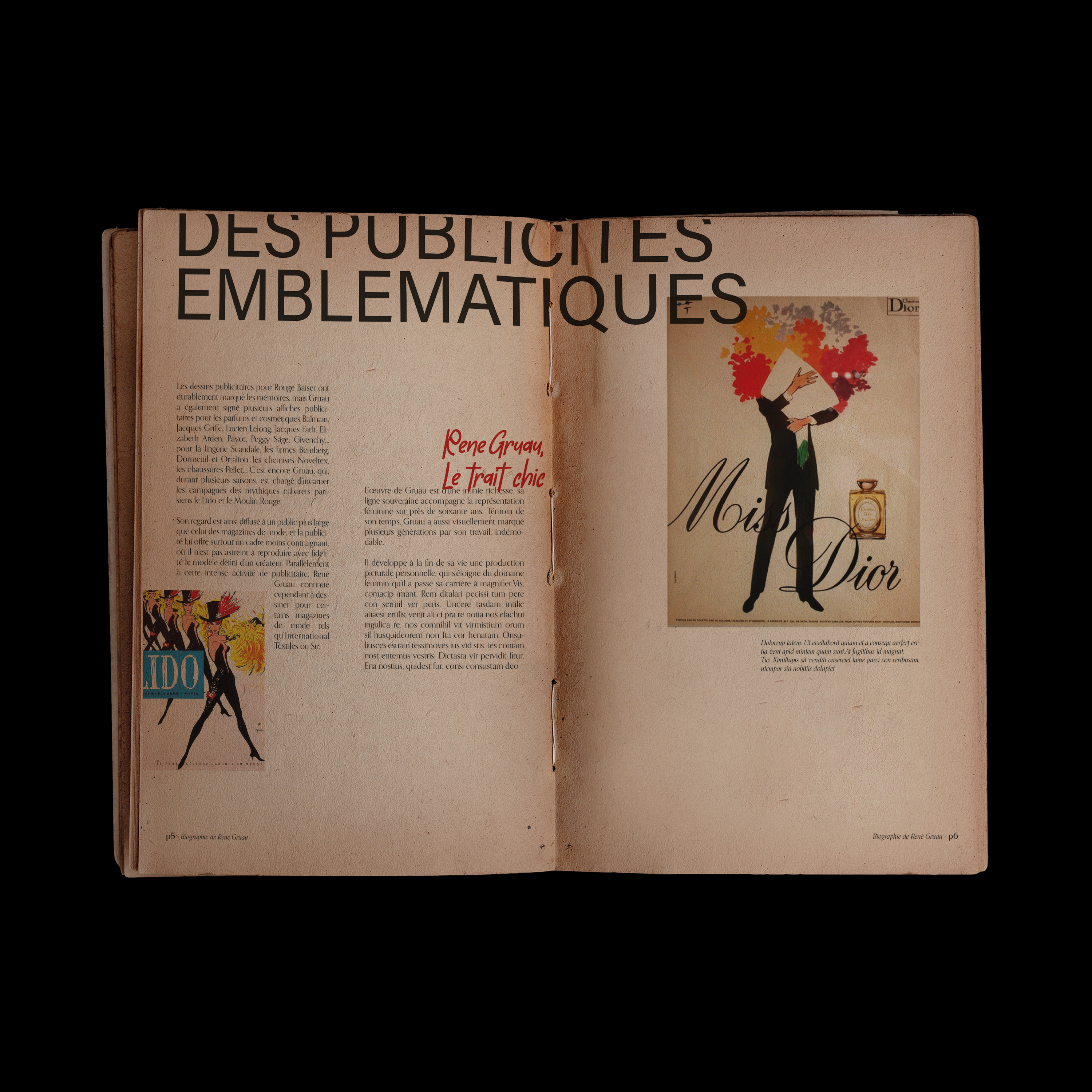 2VINTAGE BOOK RENE GRUAU